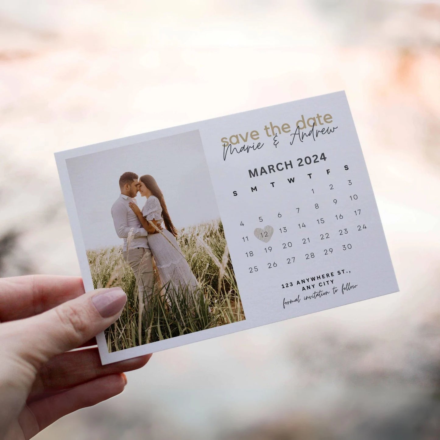 Ímanes "Save The Date" Calendário