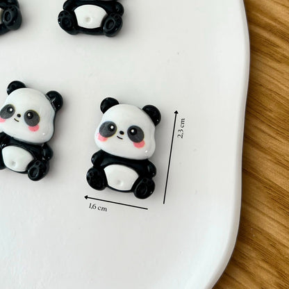 Mini ímanes panda com indicação de tamanho e medidas